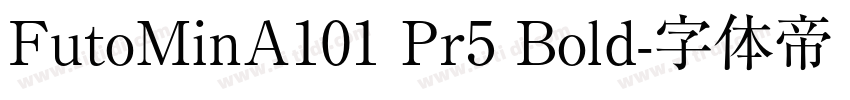 FutoMinA101 Pr5 Bold字体转换